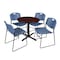 Cain Cain Round Table & Chair Set, Wood, Metal, Polypropylene Top TB30RNDMH44BE - alternate 1